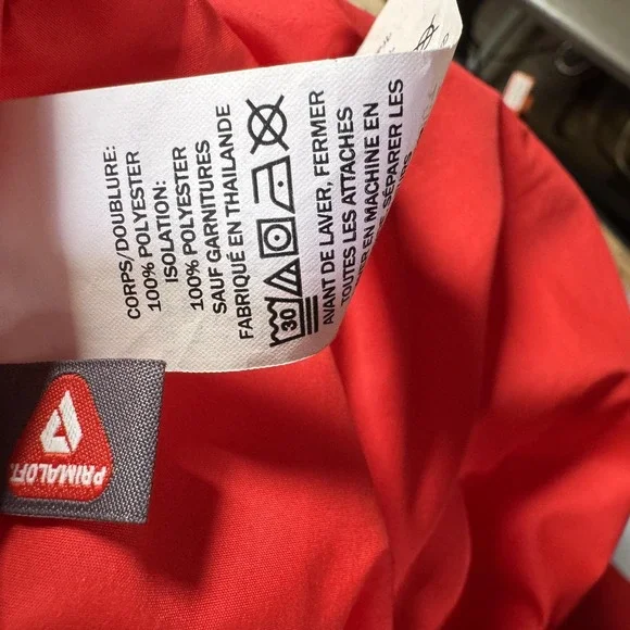 L.L. Bean Jacket Womens 2X Red Quilted Hooded 1/2 Zip Anorak Pullover PrimaLoft - Picture 5 of 8